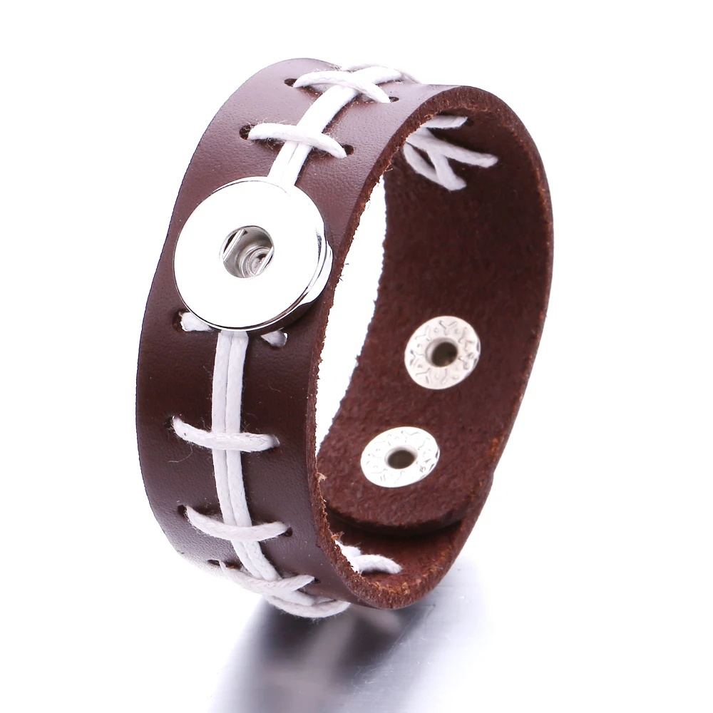 R.Gem. Wholesale Customized New Design Alloy Jewelry 18mm Snap Button Sublimation Snap Charm Bracelet