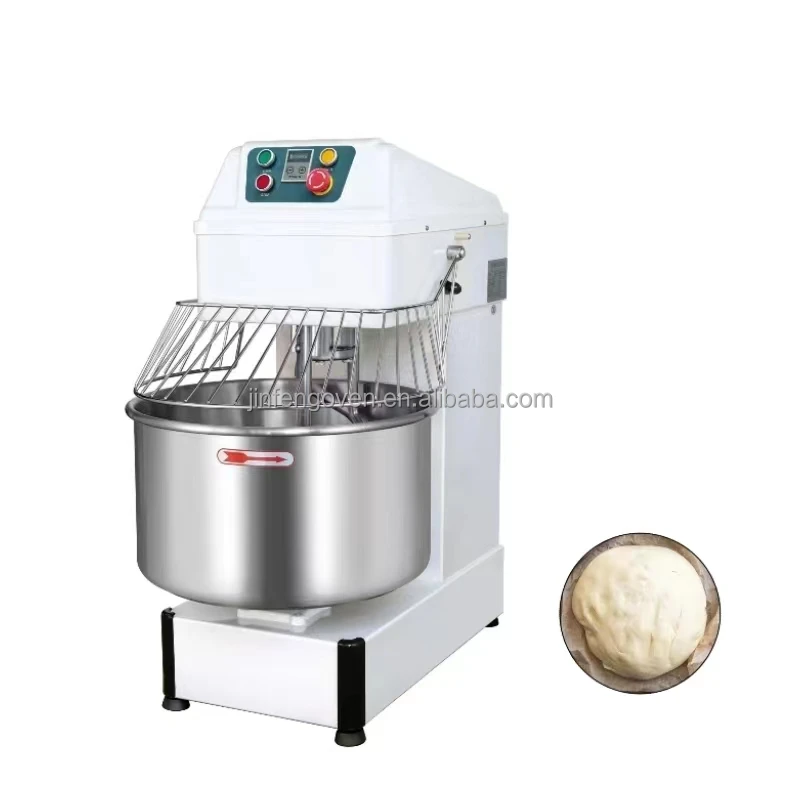 Commercial bakery industrial large capacity bread dough mixer hs 200kg spiral mixer