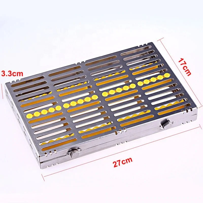 Dental Sterilization Rack Surgical Autoclavable Sterilization Box Dental Cassette File Burs Disinfection Tray Dentist Tools