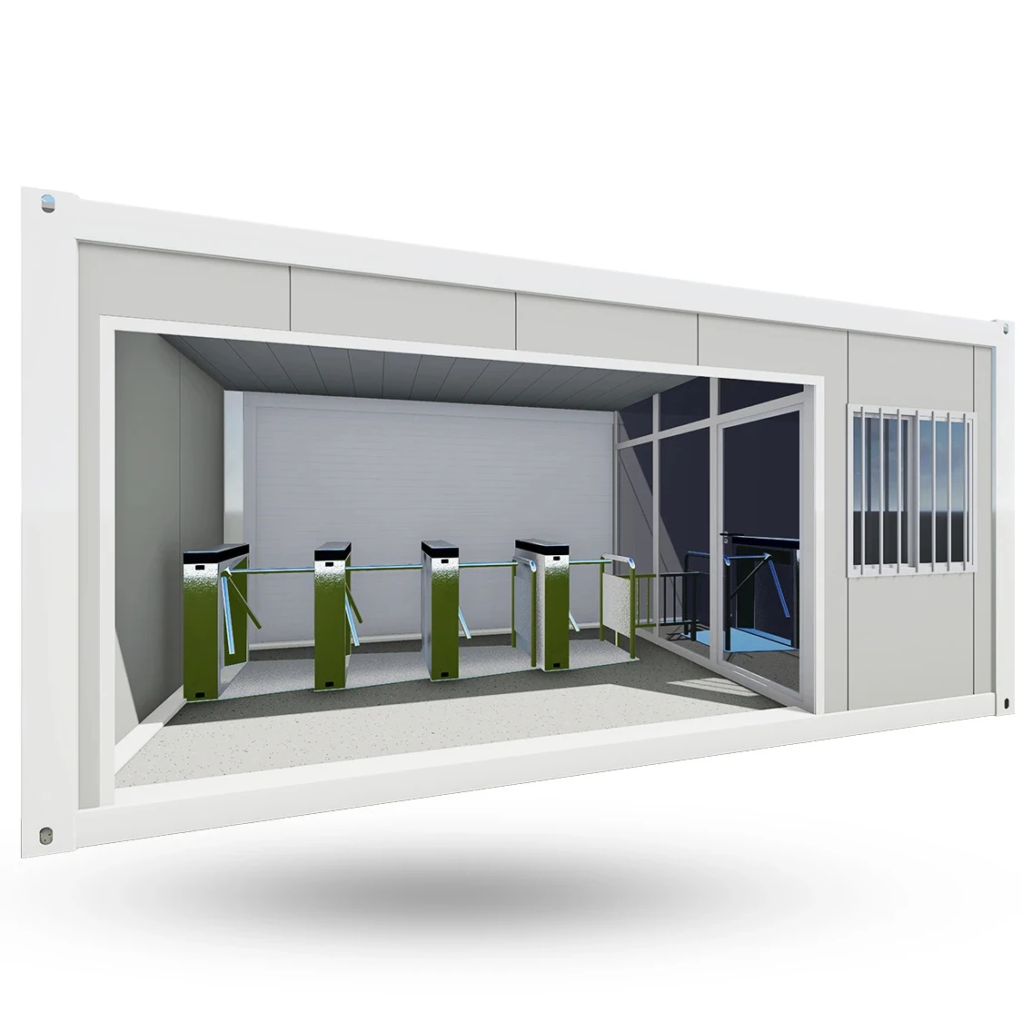 Hot Sales Modern Customized container module house folding container house with gate machine