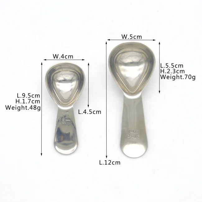 1T 15ML 2T 30ML Stainless Steel Measuring Spoon Coffee Scoop