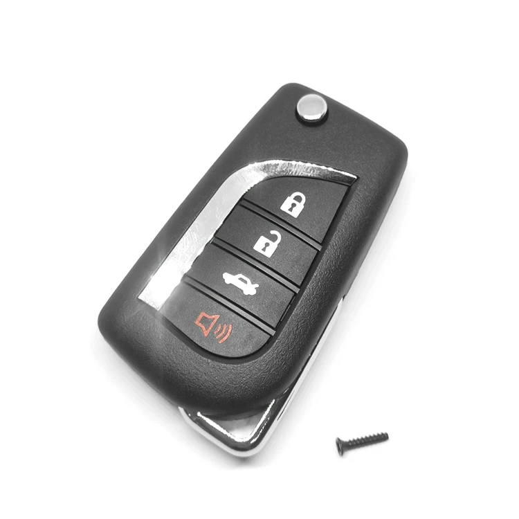 Чехол для автомобильного ключа с дистанционным управлением T-oyota Hilux Vigo Yaris Corolla Camry 70 Prius C-HR кликер Carwalaa откидной ключ