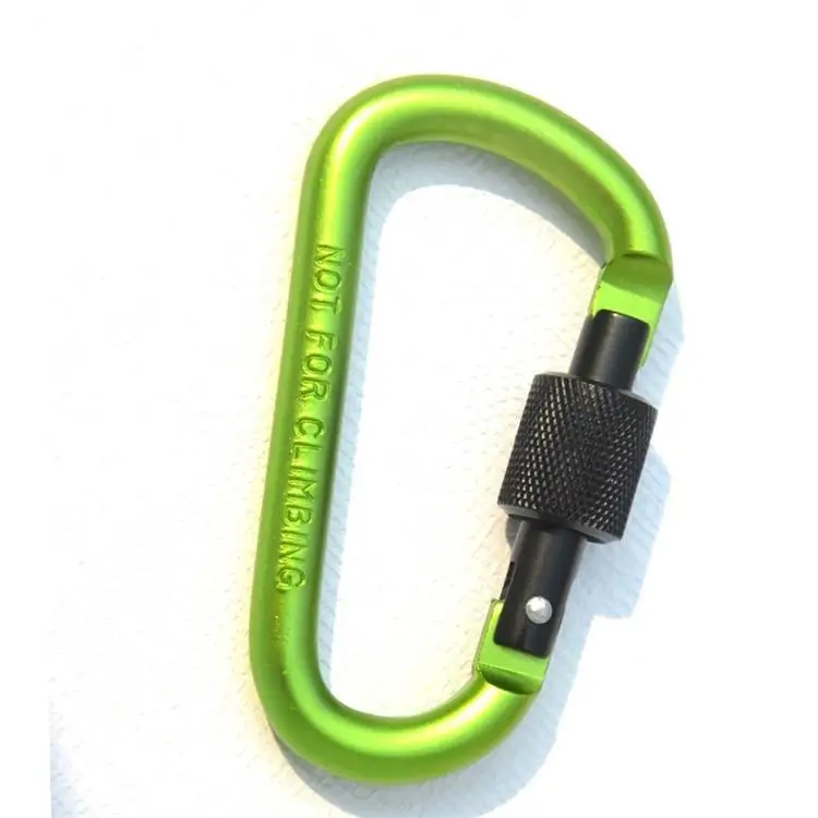 High Quality Thickened 8Cm Lock D-Type Mountaineering Buckle Quick Hanging Nut Buckle Aluminum Alloy Backpack Buckle