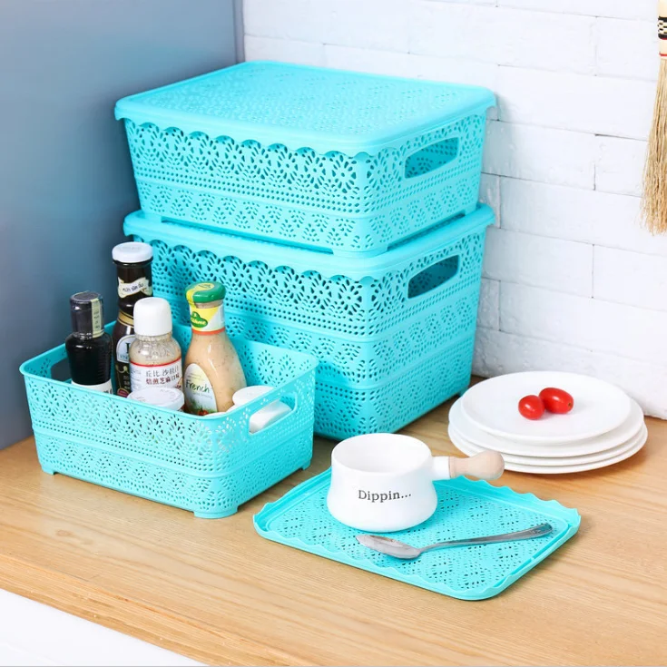 Home Baby Clothes Small Storage Basket with lid