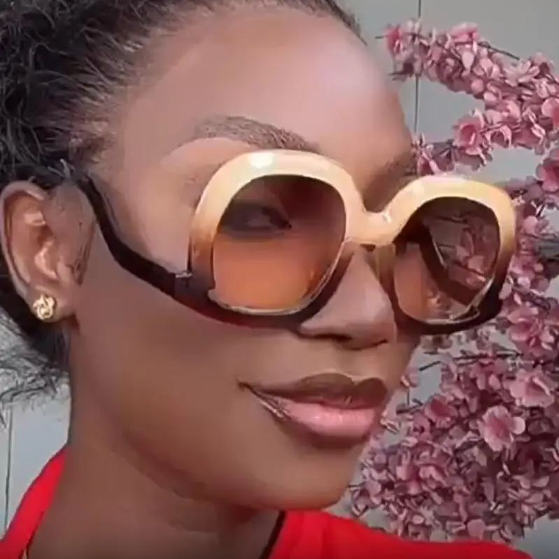 Fashion Oversized Round Shades Lady Gafas De Sol De Moda 2024 New Retro Funny Sunglasses Glasses For Women