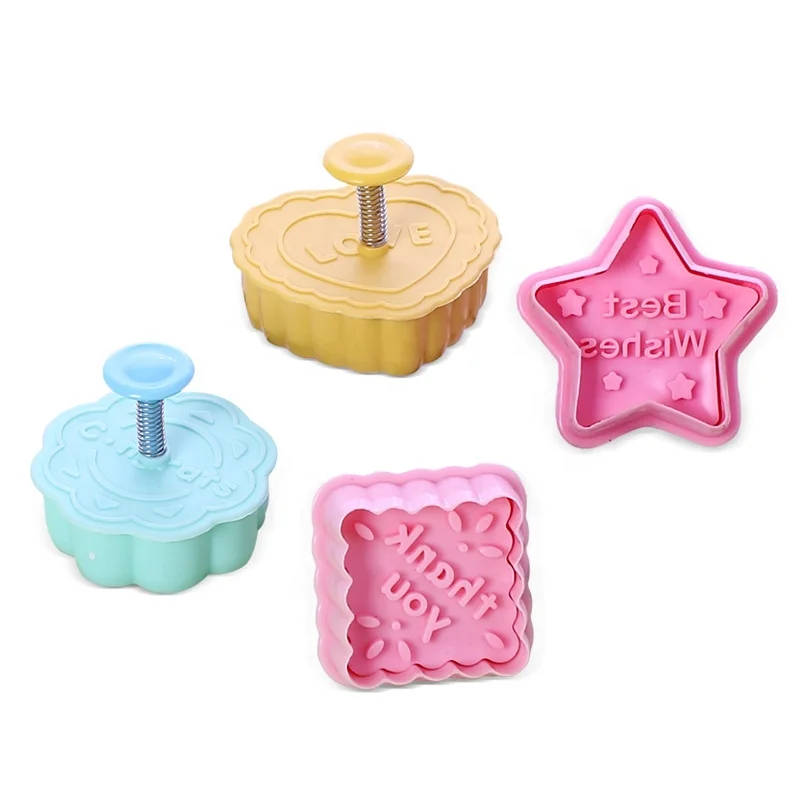 2022 New design thanksgiving gift 4pcs plunger embosser animals cookie biscuit fondant stamps