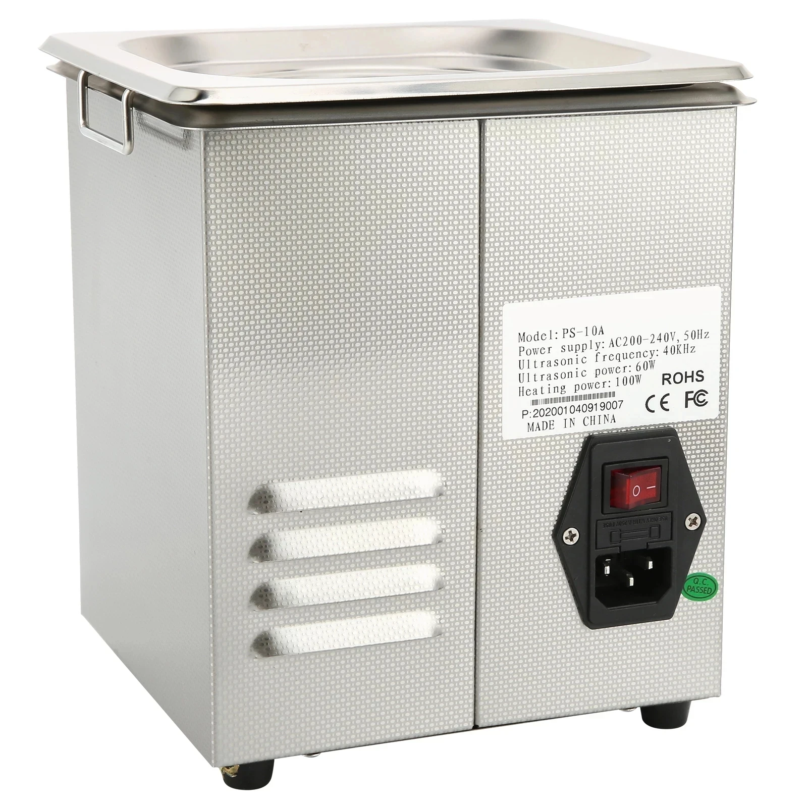 2L Single Tank Glasses Jewelry Cleaning Machine Cleaning Instrument Temperature Control Ultrasonic Cleaner