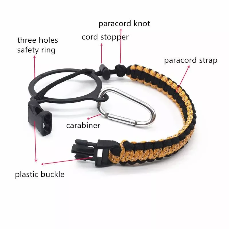 Camping Hiking Survival Paracord Bottle Handle  For Wide Mouth Flask Handle