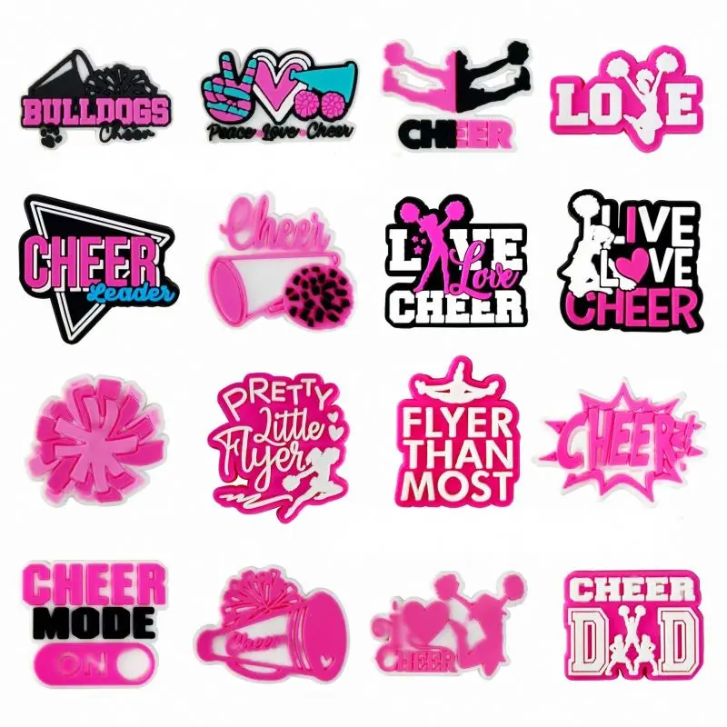 2024 New  pvc shoe charms pvc shoes flower for hole shoes rugby laces decoration for clog for girl clog ornament