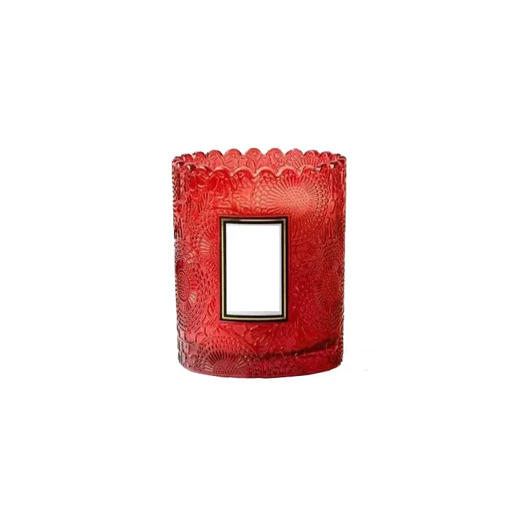 Wholesale Quickly Delivery 8oz Unique Nordic style Glass Empty Unique colourful  Candle Jars  candle holders