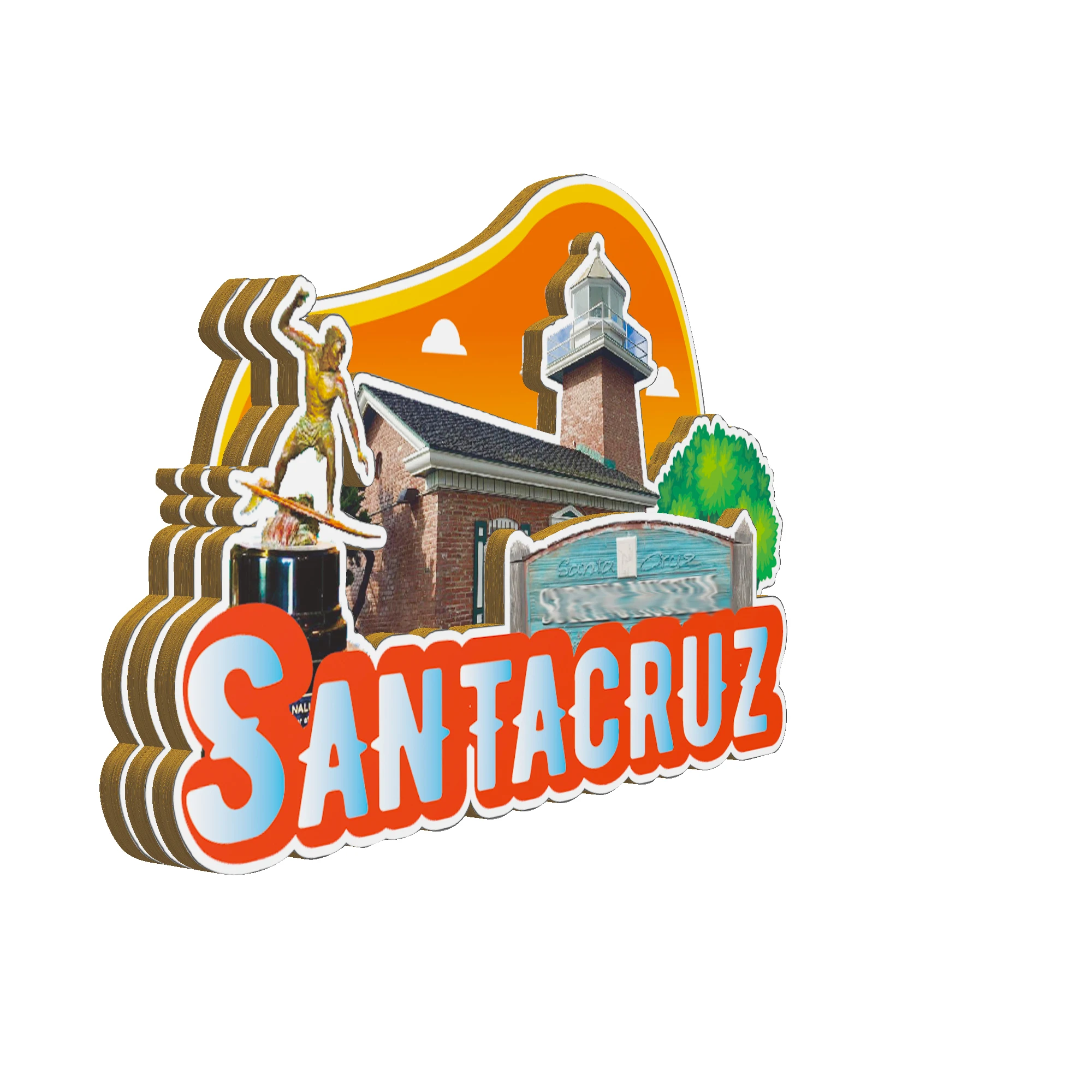 Refrigerator Magnet Santa Cruz Argentina United States Fridge Magnet City Travel Souvenirs Gifts 3D Classic Home Crafts