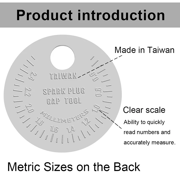 Auto repair and maintenance tools spark plug gap gauge tool
