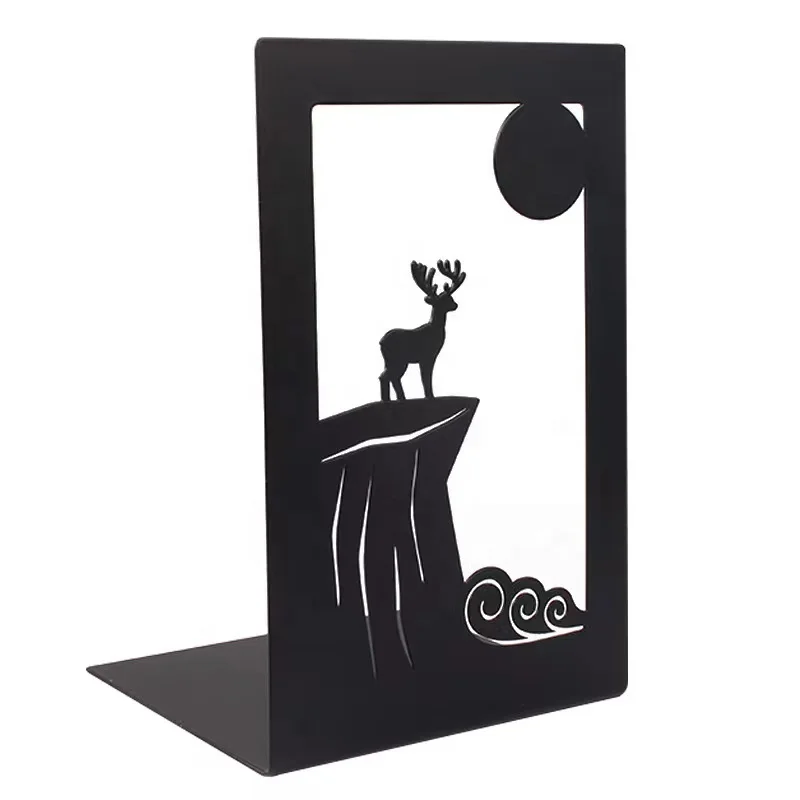 Заводской сверхмощный держатель для книг с лазерной резкой, домашний декор, подставка для книг, металлические подставки для книг