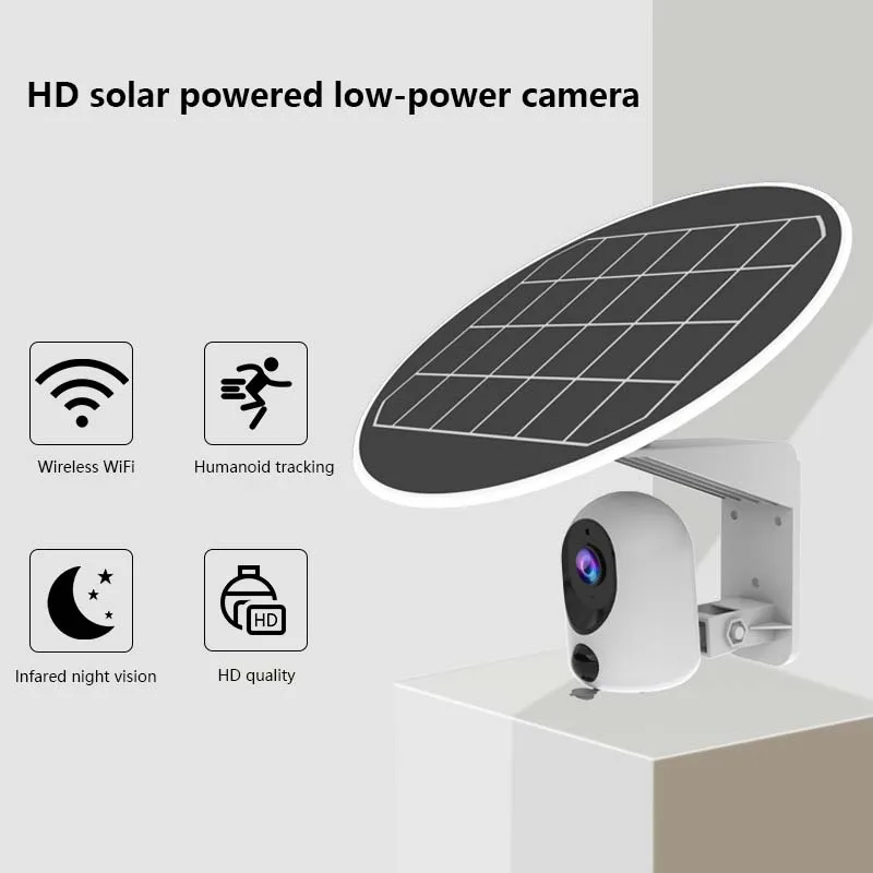 Ptz Wireless Courtyard Garden Camera Solar Charging Wifi Network Night Vision Outdoor Solar Cctv Security Camera
