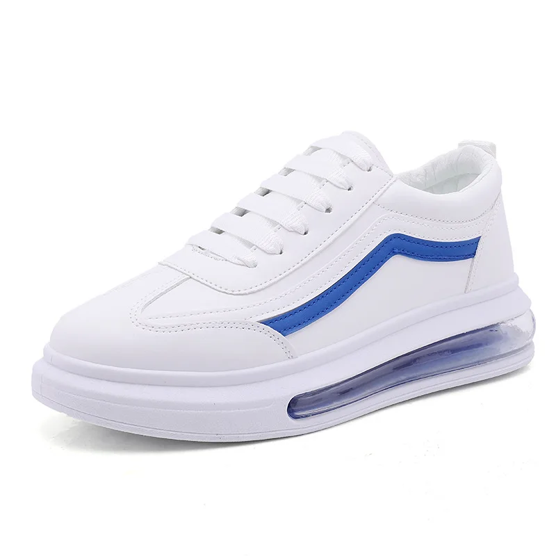 Autumn new daily air cushion shoes in stock low top microfiber solid color comfortable round head small white shoe board shoes