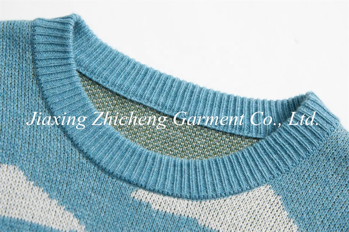 wholesale women embroidered cow sheep animal knitwear pullover knitted top ladies cloud jumper custom logo embroidery sweater