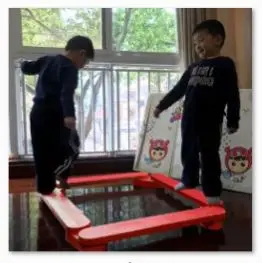 Monterssori Wooden Balance Beam Step Stones Kids Gymnastics Obstacle Course Balance Board Toy Play set for Coordination