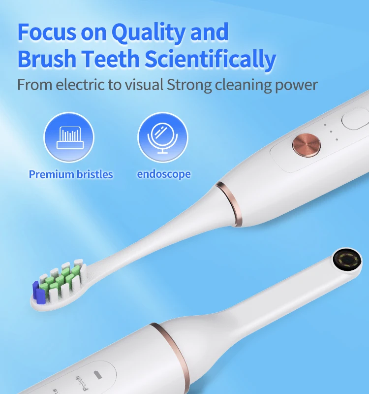 Visual electric toothbrush WiFi with camera dental borescope Rechargeable Sonic Electric Toothbrush Smart Wireless Charging
