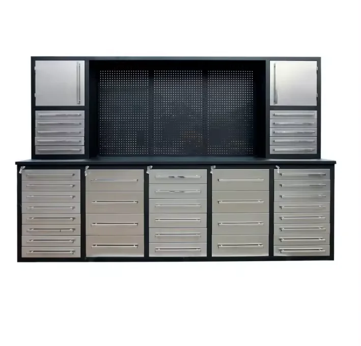 High Quality stainless steel garage storage tool cabinet customized heavy duty Drawer Workbench