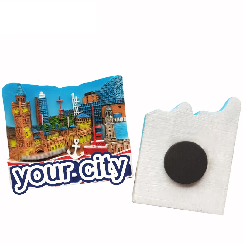 Custom Printed Resin Craft Poly Fridge Magnet Tourist Souvenirs Fish Maldives 3D Resin Craft Refrigerator Magnet