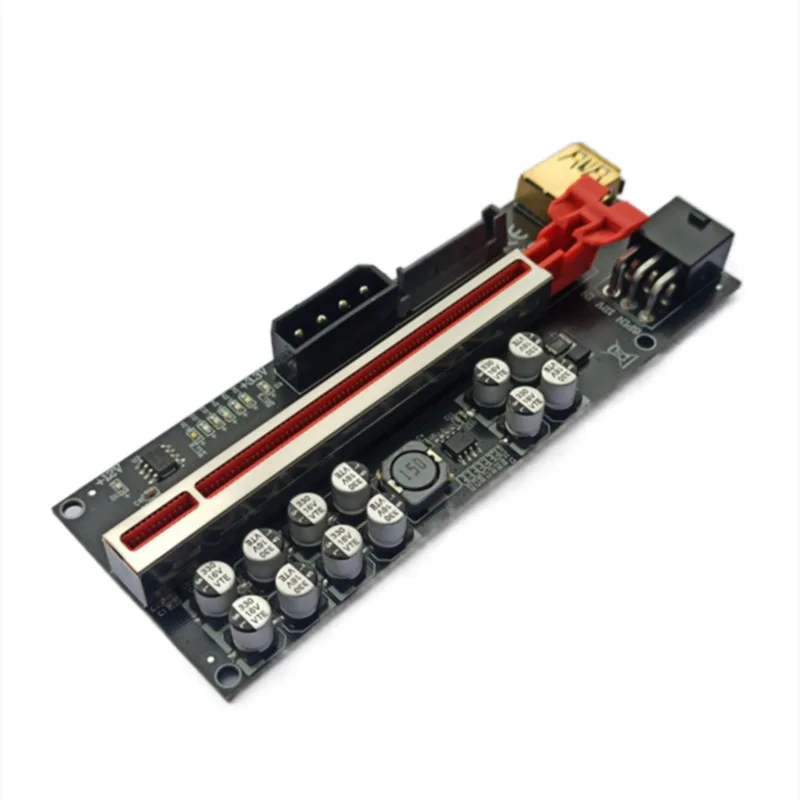 Плата расширения VER018 PLUS PCI-e 018S PCI Express PCIe 1X до 16X, Райзер 0,6 м, USB 3,0, кабель SATA на 6 контактов питания для видеокарты