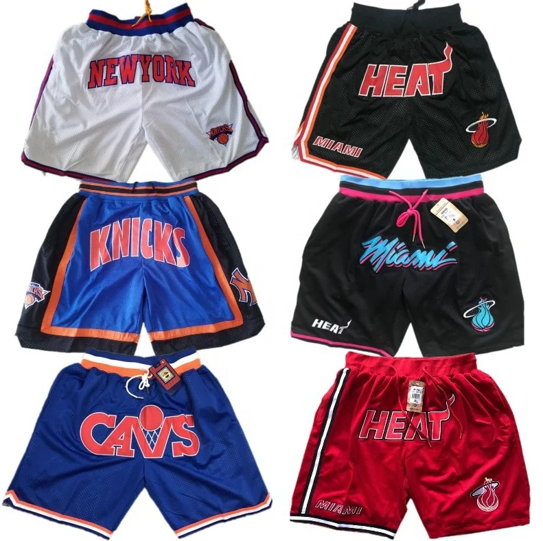 wholesale Custom mens Embroidered basketball shorts high quality mesh polyester just mens women shorts custom logo basketball