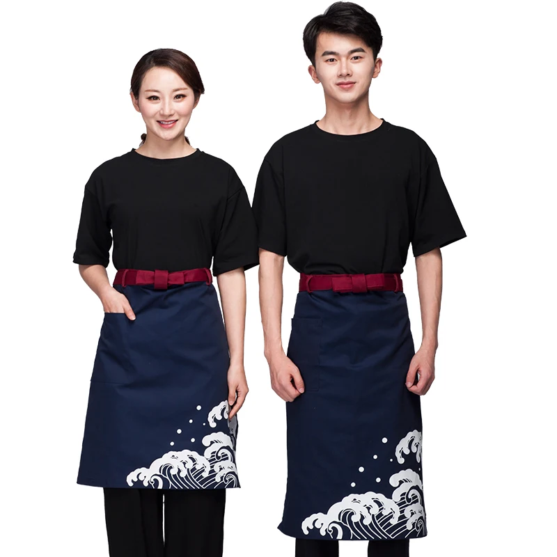 Japanese restaurant classic japanese waiter / waitress uniform sushi bar uniform design t-shirt