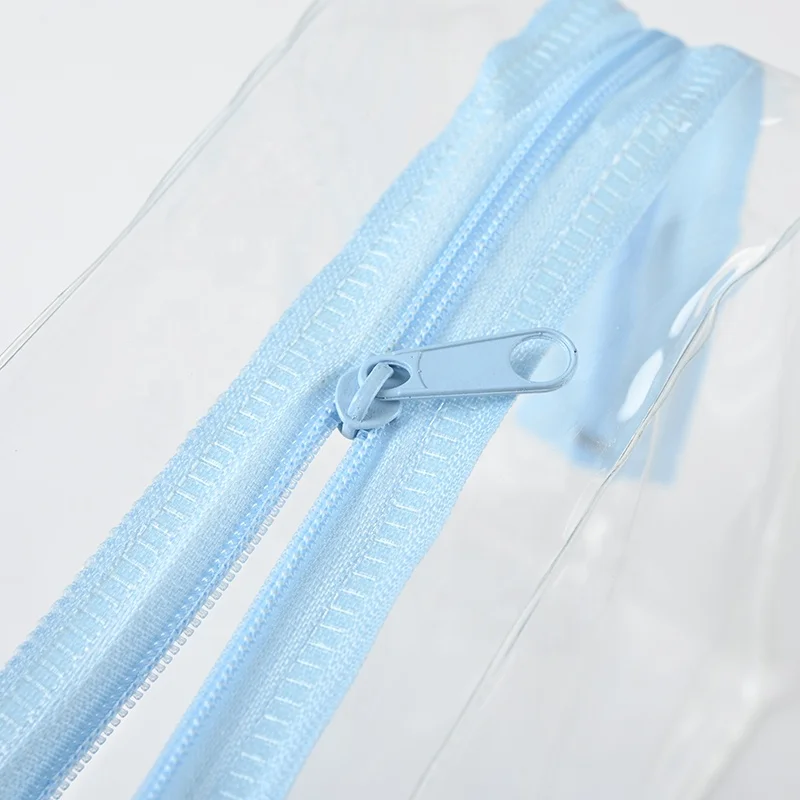 Ready to Ship 0.2mm thickness Economic pvc clear cosmetic bag transparent make up bag pouch wholesale custom logo beauty bag