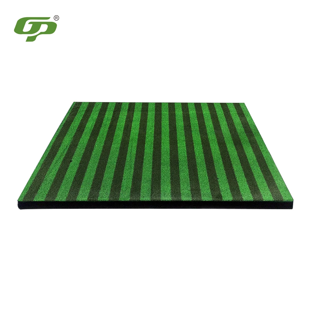 Nylon turf winter golf mat, golf simulator mat, 15mm rubber backing 3D driving range golf mat