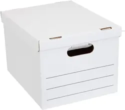 Custom Shipping Mailing Box Classic Moving Bankers Boxes Corrugated Paper Box With Easy Carry Handles