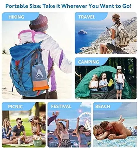 Large size 2m x 2m picnic blanket sand repellent beach blanket outdoor breathable sand free  Picnic Blanket