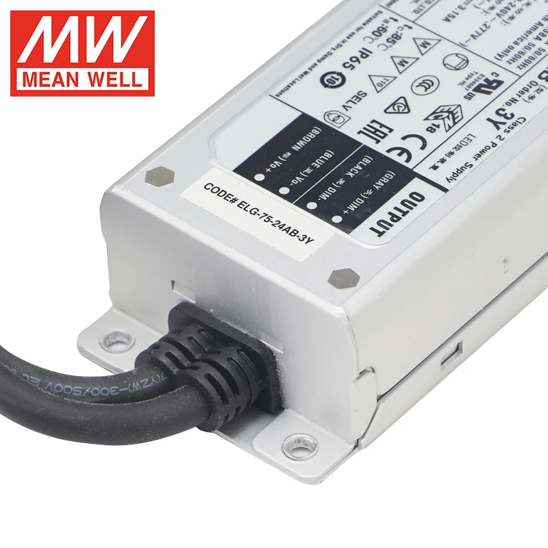 Mean Well ELG-75-24AB 75W 3.15A 12V LED Driver Power Supply IP65 PFC Function Meanwell LED Power Supply
