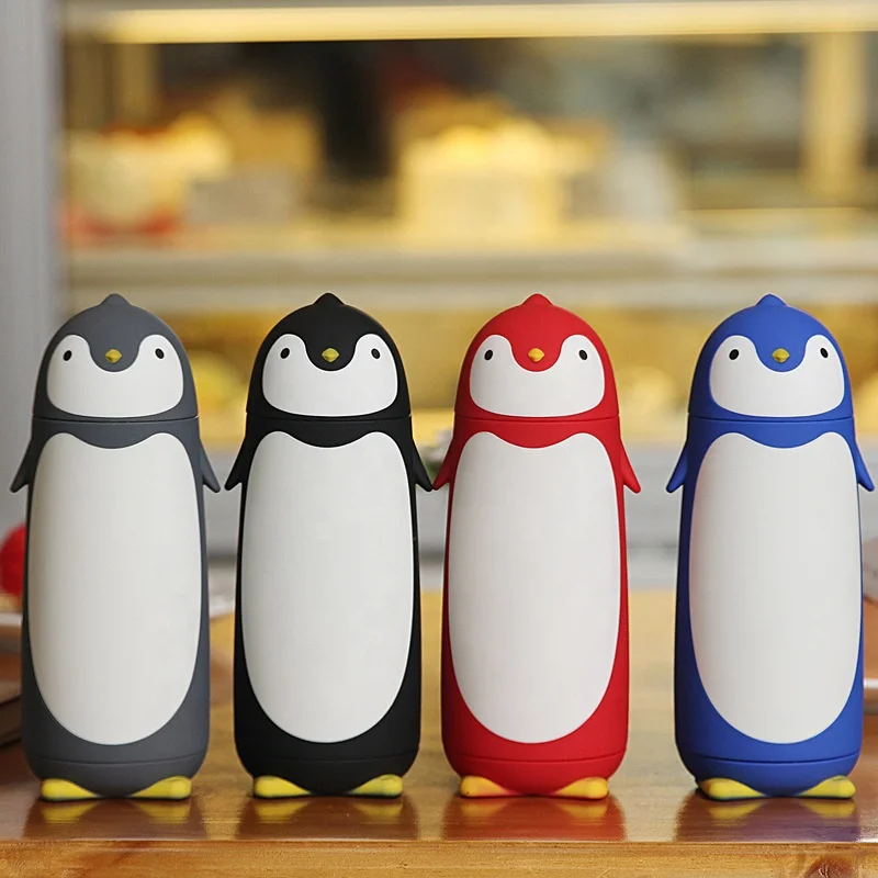 High Quality Vacuum Flask Cartoon Penguin Stainless Steel Vacuum Flask For Kids Student Insulated Tumblers