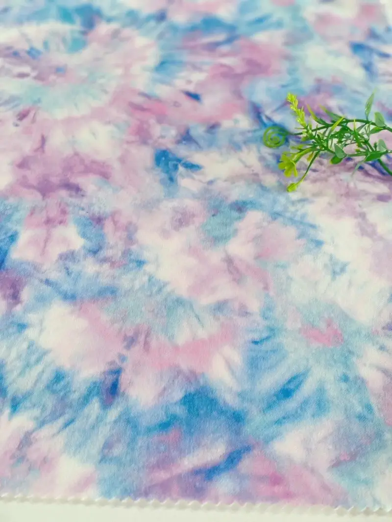 
Factory direct sale soft and skin-friendly crepe fabric tie dye outfits for garment scuba fabric 