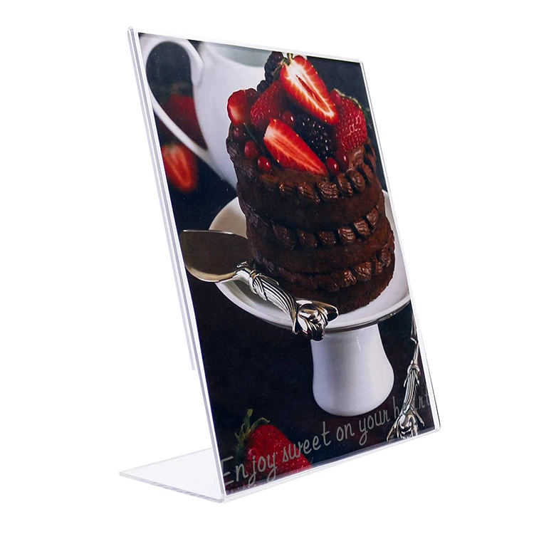 
8.5x11 inch Acrylic Sign Holder Slant-Back Display Ad Frame Table Menu Stand 