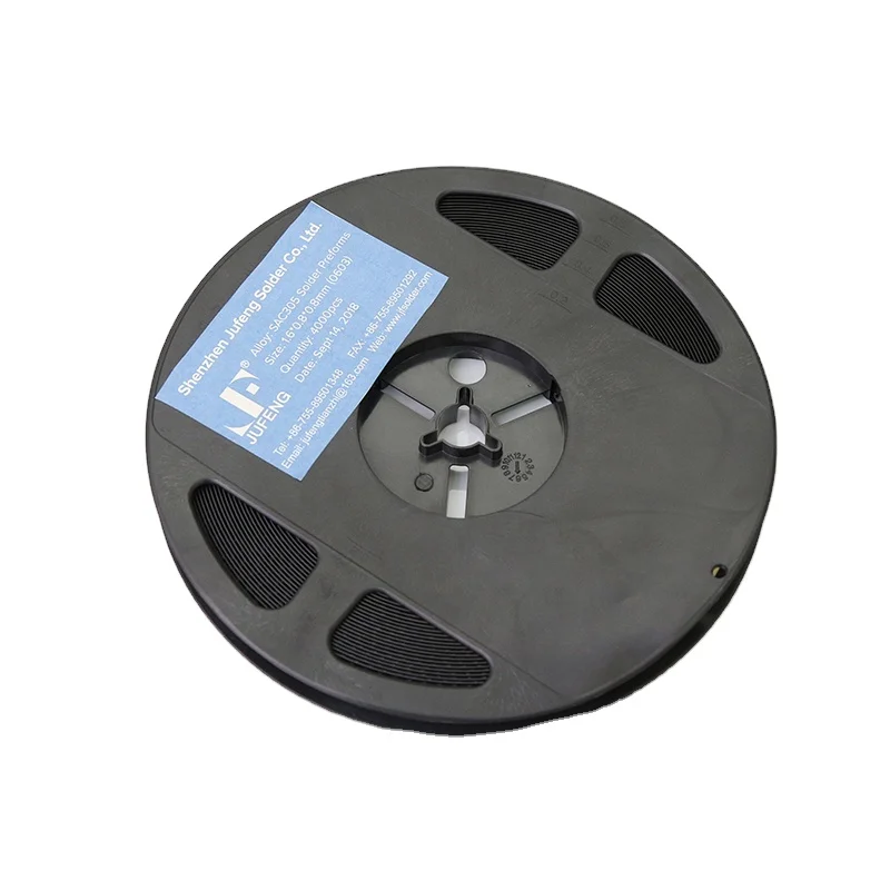 Jufeng Solder preforms for Customized solder alloy shapes and sizes with Tape Package