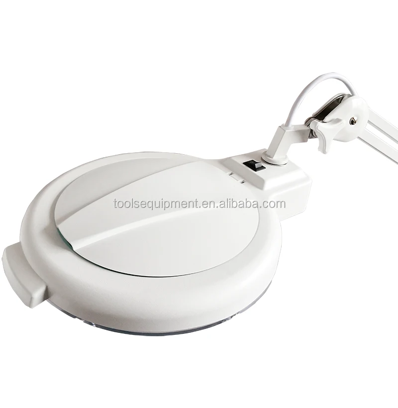 Table Desk Glass LED Magnifying Lamp with Clamp Mount