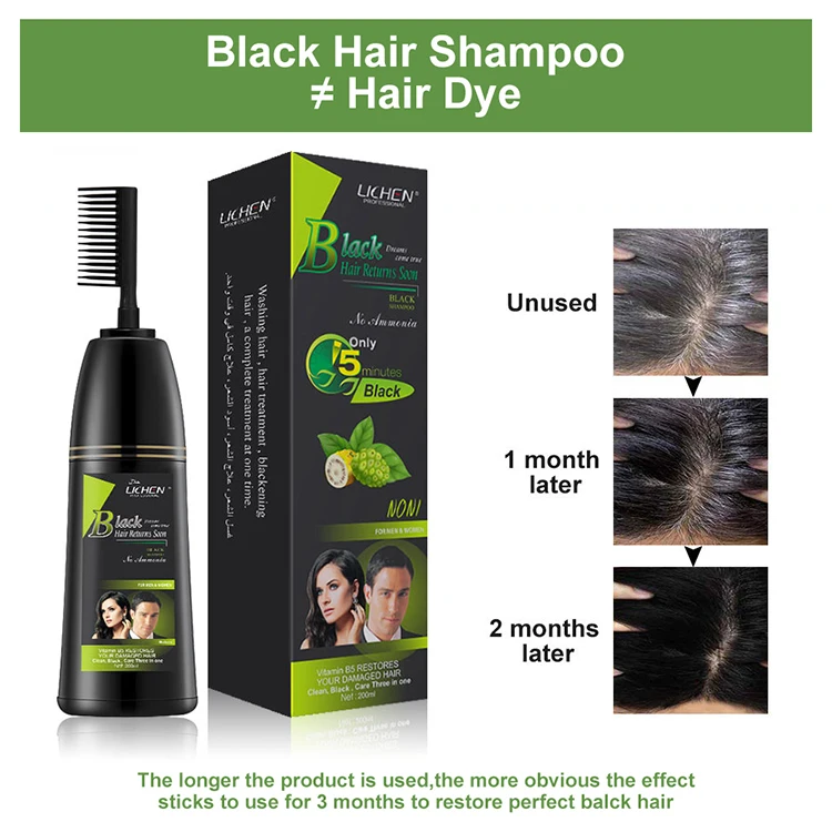 OEM ODM Bulk Hair Color Shampoo Natural Argan Oil Base Henna Hair Dye Comb with Gloves Provided