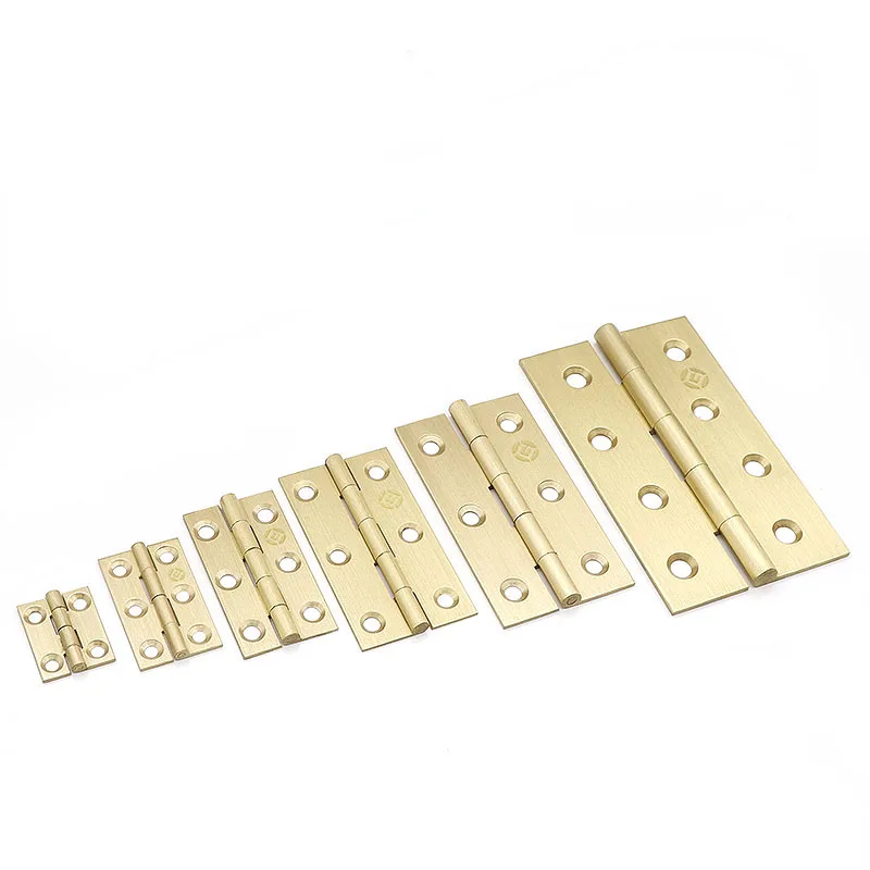 High-end Brass Hinges Jewelry Box Mini Door Hinge Kitchen Cabinet Door Copper Hinges Furniture Hardware