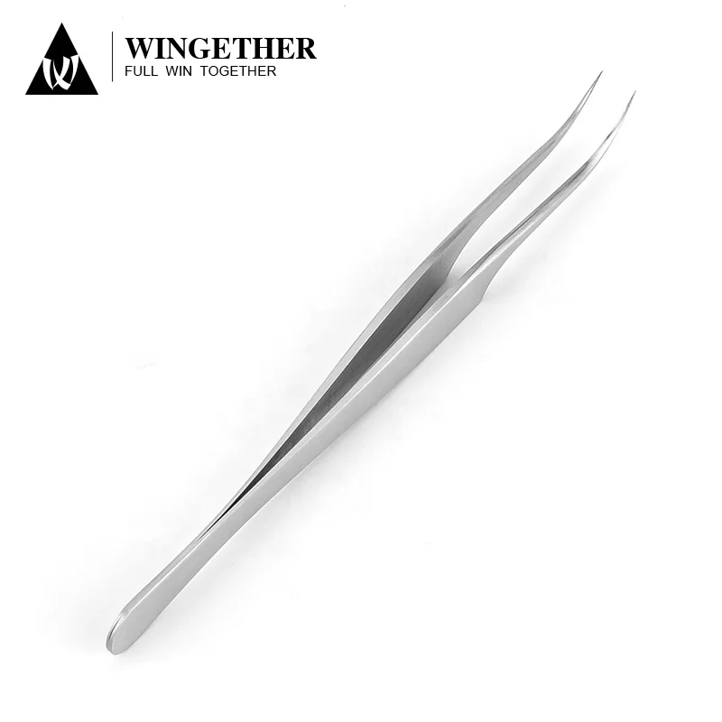 Amazon Best Selling 30 Degree Tip Stainless Steel Lash Tools Wholesale Eyelash Tweezers Custom Logo Eyelash Tweezers Steel