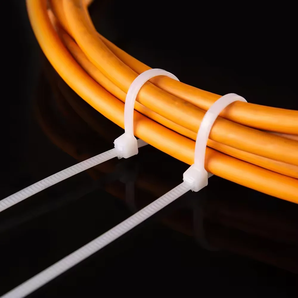 Factory Price  Nylon66 PA66 Self-Locking Cable Zip Ties 3.6*200mm Plastic Cable Wire Ties
