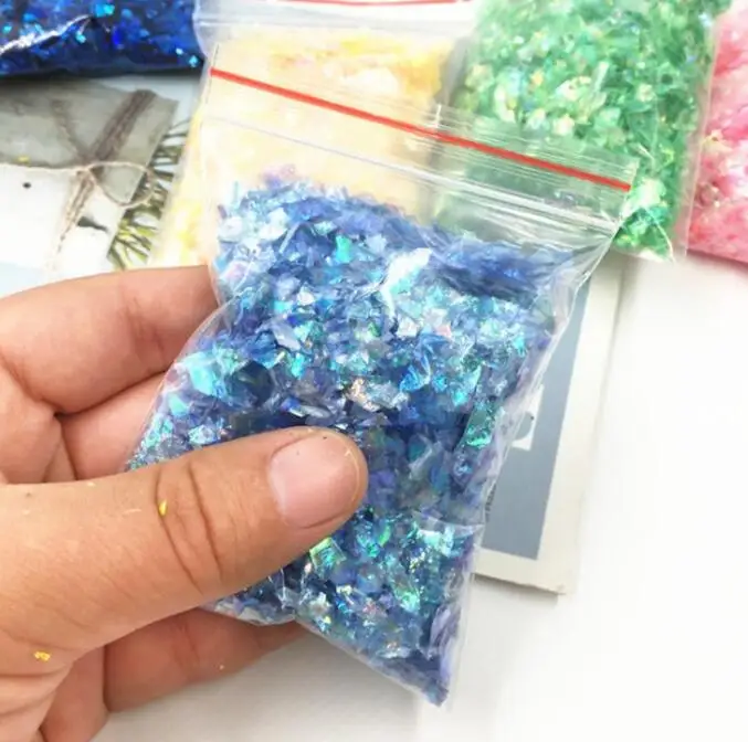 DIY Glitter Nail Paper Slime  Glitter Suger Paper Decorate Slime Making Kit Slime Accessories