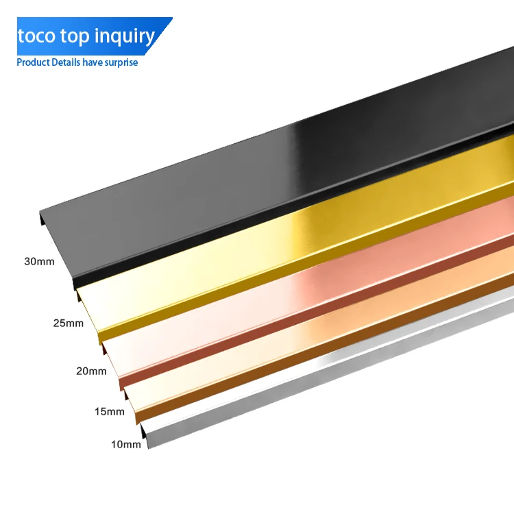 Toco Selling T Shape Aluminum Tile Trim Profile Bindings Acid-resistant Rectangle Silver Angle Aluminum Ceramic Tile Trim