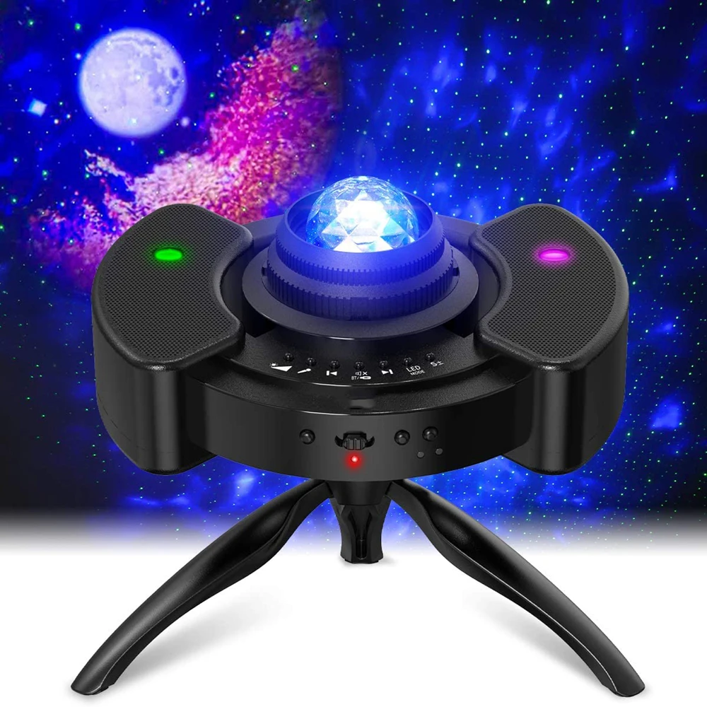 Kid Night Light Multi-color Timing Music Control Laser Starry Sky Moon Room Projector Galaxy Projector