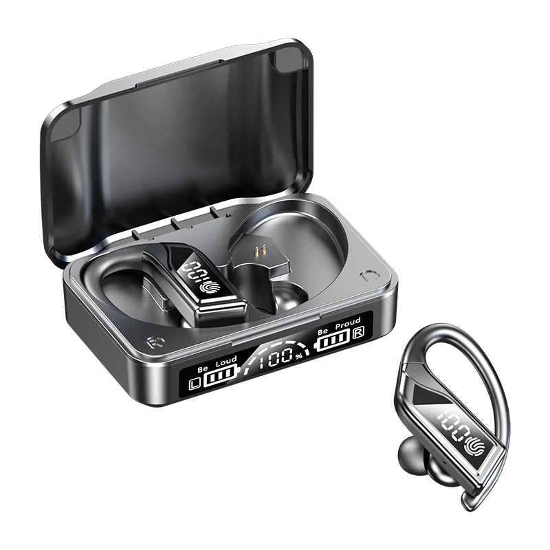 TWS Wireless Q8 Earphones HiFI Stereo Touch Sport Headphone Waterproof Ear Hook Headset With Microphone