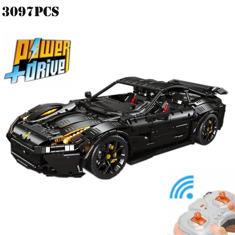 Jie Star 91102 новый обновленный автомобиль с дистанционным управлением Черный F12 конструктор Сборная модель набор MOC креативная игрушка для мальчика ребенка