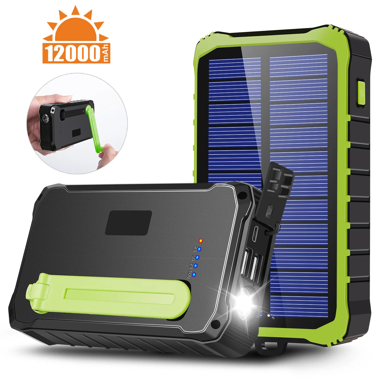 best seller 2022solar hand crank power bank hand crank Solar Tech Solar Power bank Portable Waterproof Hand crank solar charger