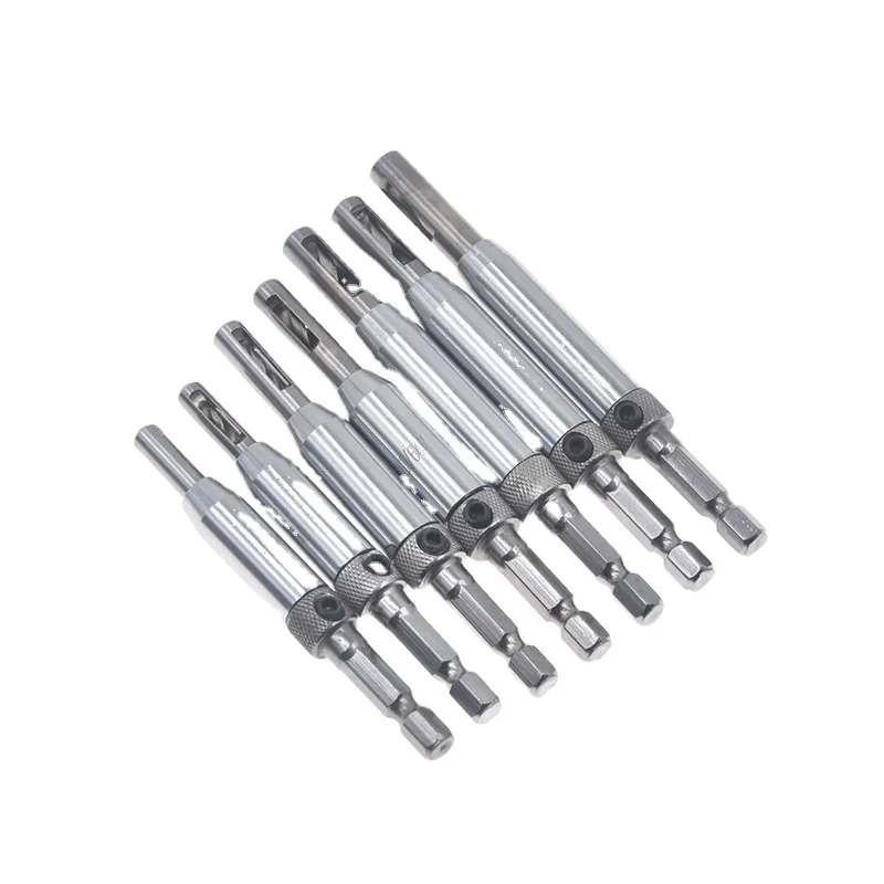 
HSS Self Centering Hinge Drill Bits Set Door Cabinet 5/7/9/11/13 - 64