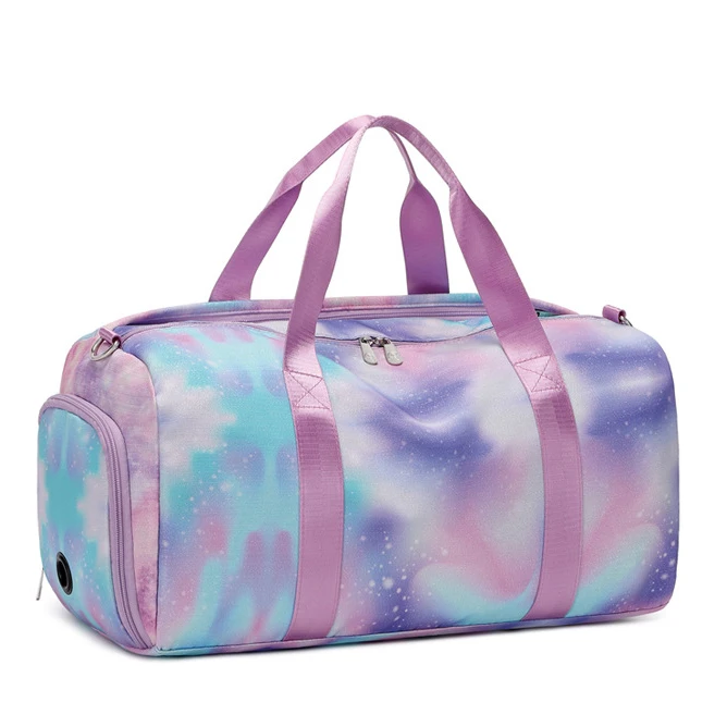 Girls Overnight Dance Duffle Bag Kids Sports Gym Travel Bags for Girls Teens Gymnastics Ballet Bag with Shoe Compartment