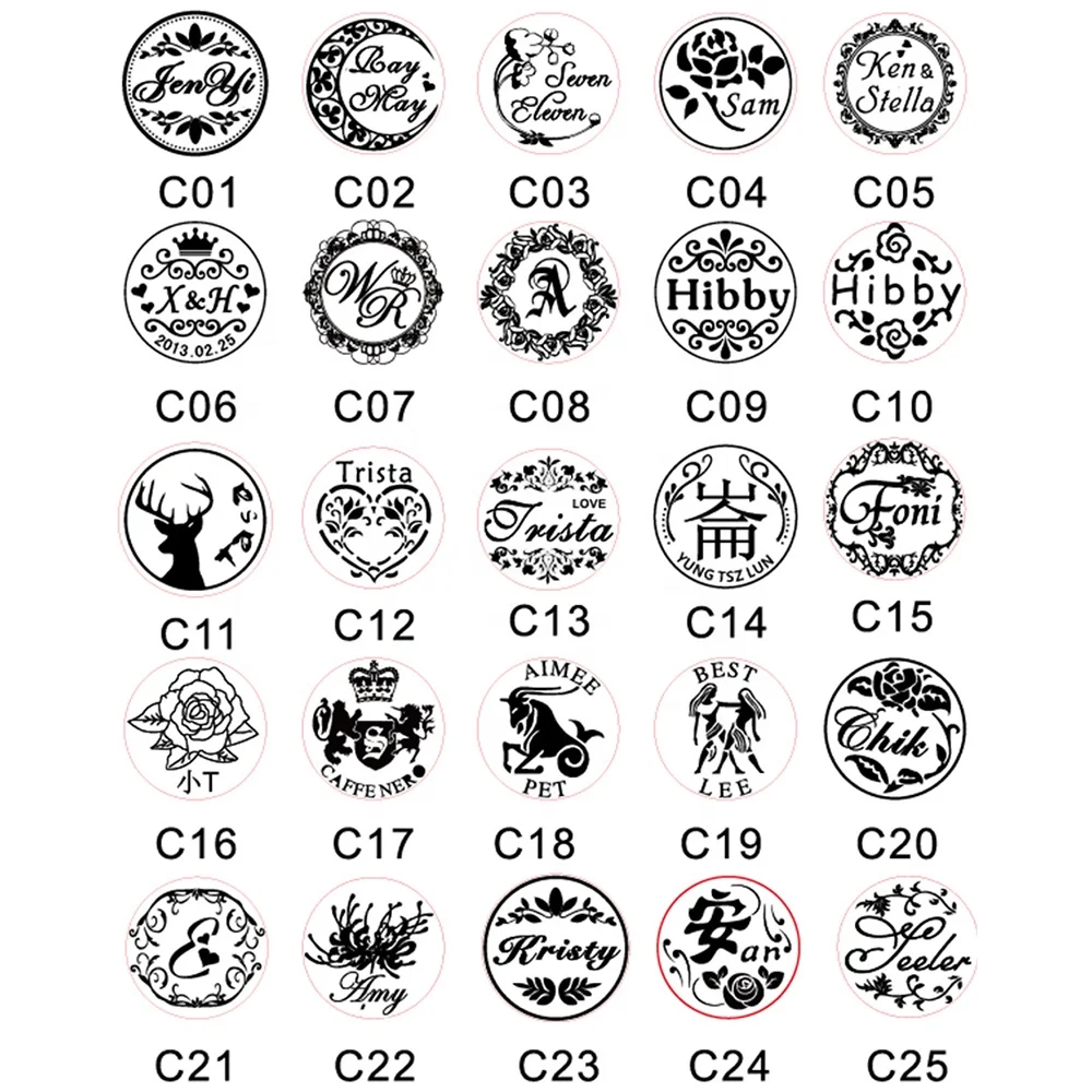 Retail custom wax stamp wedding seal 20-30mm